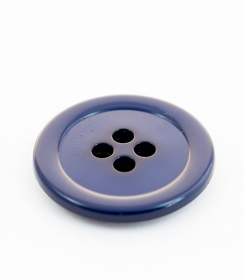 Clown Button 4 Hole Size 54L x10 Navy Blue - Click Image to Close